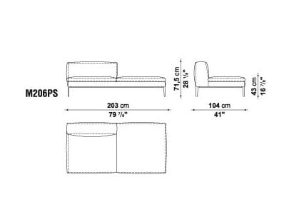 Угловой диван из ткани B&B Italia Michel ARCH-00050009 - Вид №10