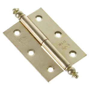 Петля мебельная карточная съёмная левая Amig 541 50x35 мм сталь цвет золото