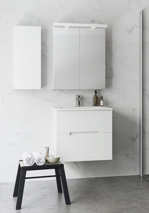 1390220 Шкаф Для Умывальника Compact Sun White Matt 600 Hafa  Белый  - Вид №1