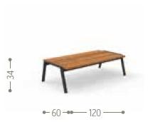 Talenti Низкий журнальный столик в ироко Cottage Cottc60 - Вид №6