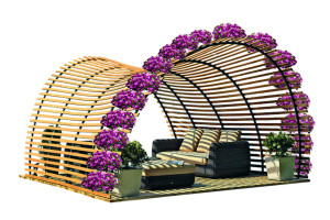 12099 Беседка цветочная ВОЛНА, беседка городская уличная LAB.Space