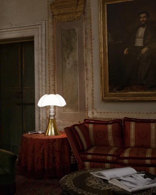 Martinelli Luce Настольная лампа из стали и абажур из метакрилата Pipistrello 620/dim/l/1/oro - Вид №3