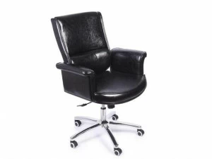 Arrediorg.it® Кресло руководителя из экокожи на колесиках со средней спинкой