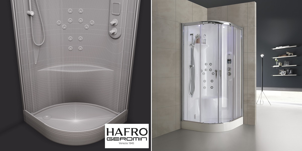 Душевая кабина угловая New-bi-size Junior 90/90 см 1NBA3N3 Gruppo Geromin - Вид №1