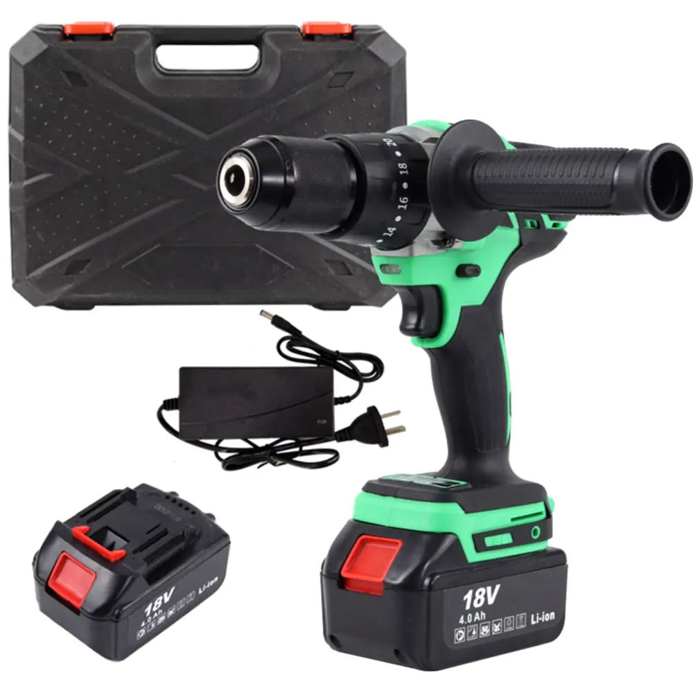 Дрель-шуруповерт аккумуляторная ударная бесщеточная Zitrek Green Impact 18V 063-4045, 18 В Li-ion 2x4 Ач 88877027 STLM-2099082  - Вид №1