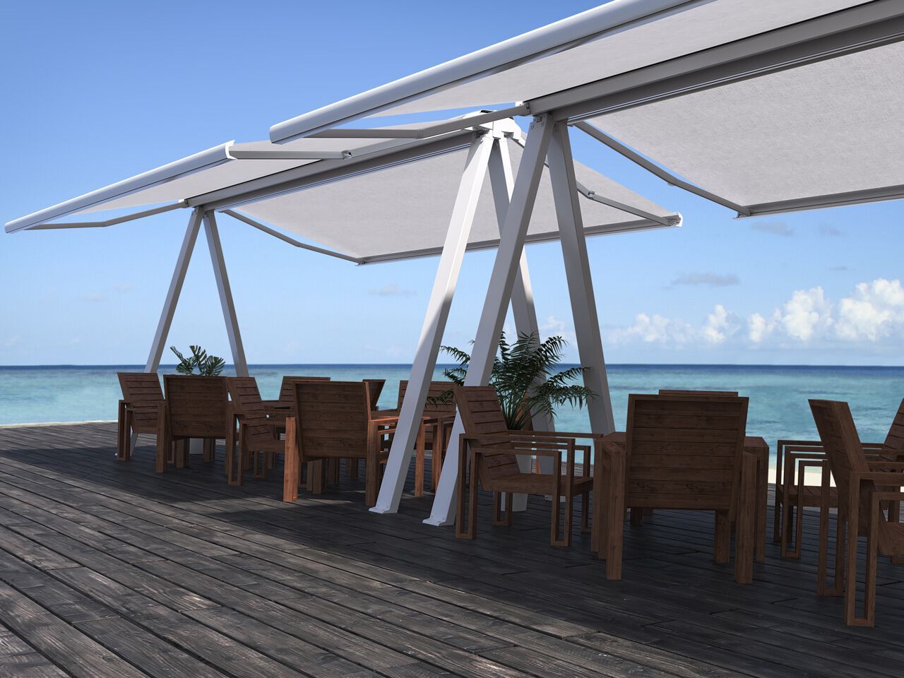 Беседка с наклонной крышей Gaviota UVE ARCH-00106540