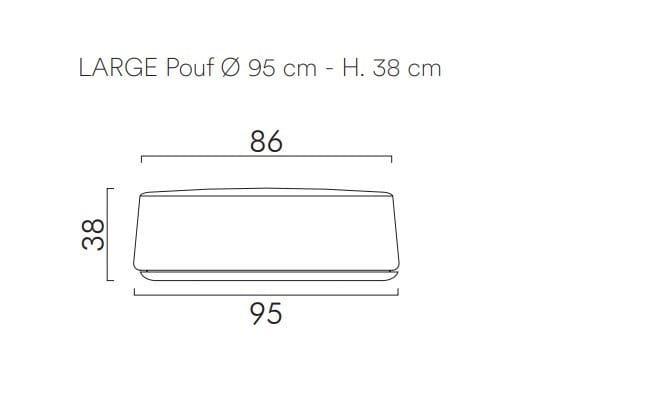 Круглый пуф из ткани FREZZA C1. 8 ARCH-00133500 - Вид №5