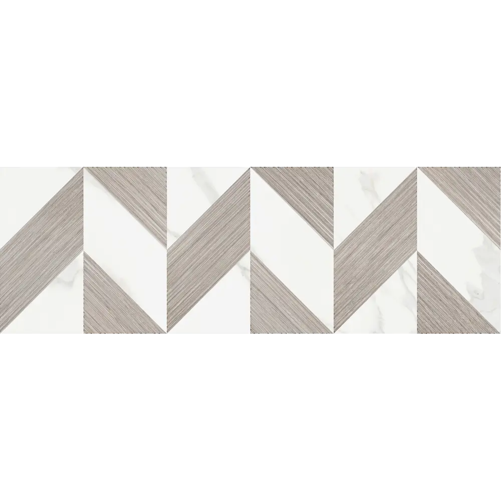 Декор настенный Бьорк Шеврон 20x60 см цвет белый/коричневый LB CERAMICS STLM-2009247