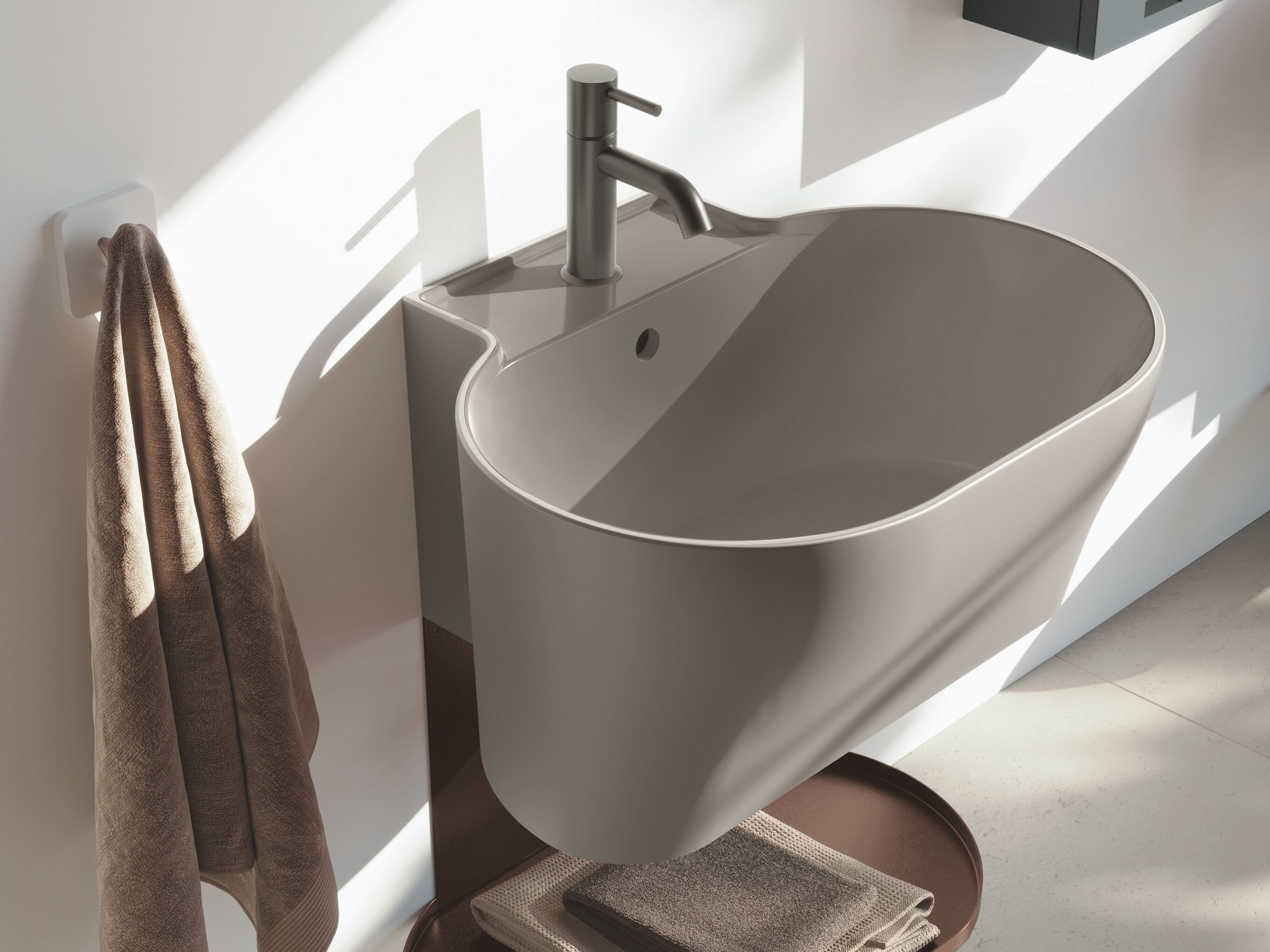 Керамическая столешница/подвесной овальный умывальник COLAVENE Tino&amp ARCH-00029716 - Вид №3