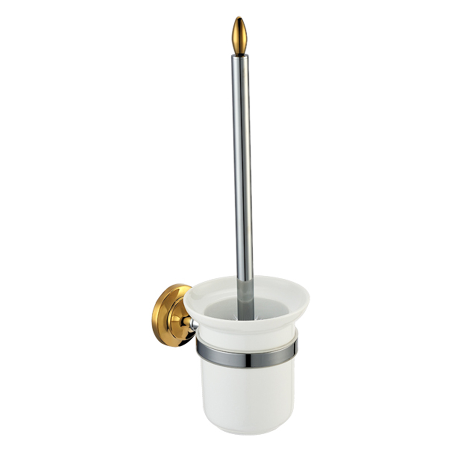 Ершик для унитаза подвесной MELANA хром+золото MLN-820006 820 серия