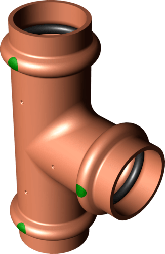 324 827 Модель 2418 Трубопроводные системы  Profipress  Тройники Santreyd  - Вид №2