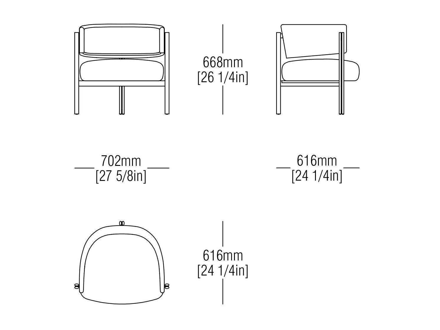 Кресло с подлокотниками MisuraEmme Монтеррей ARCH-00141078 - Вид №7