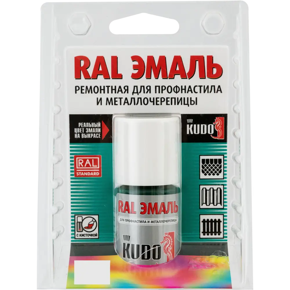 Эмаль для металлочерепицы Kudo с кисточкой цвет зелёный мох 15 мл STLM-2176485 - Вид №3