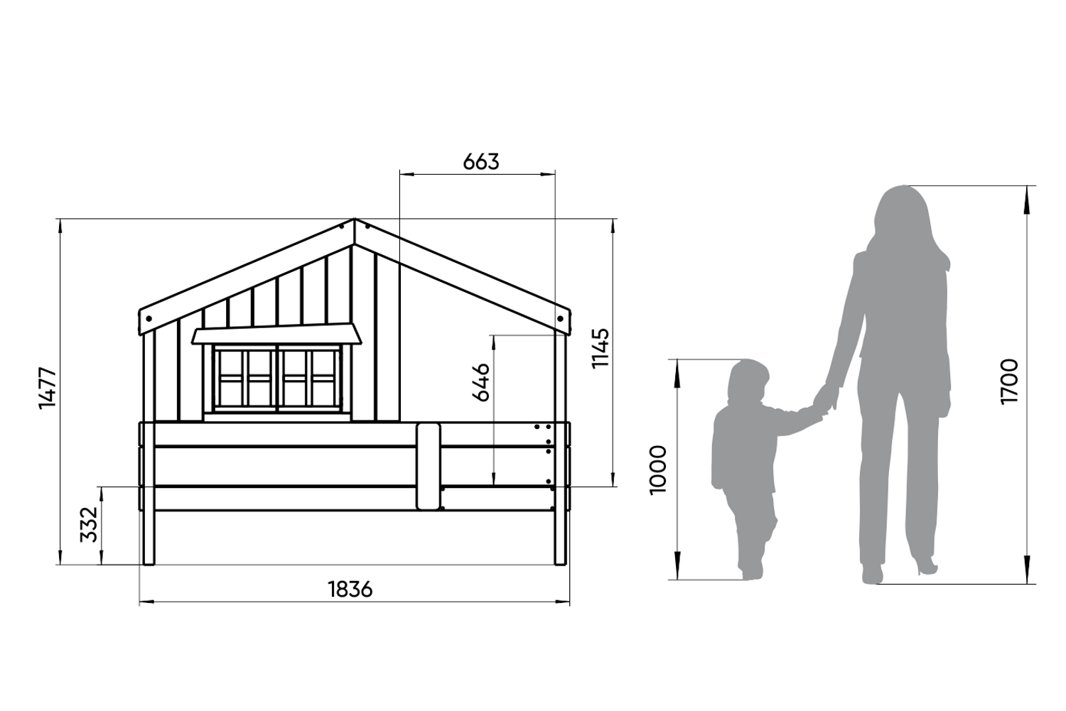 Кровать одноярусная белая с голубым "Шале M" ELLIPSE ELLIPSE HOME 00-3951315 Белый;голубой Santreyd  - Вид №3