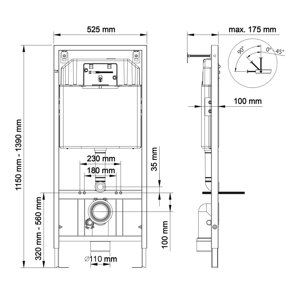 Инсталляция для подвесного унитаза Berges Slim White с кнопкой Santreyd STLM-2123444 - Вид №5
