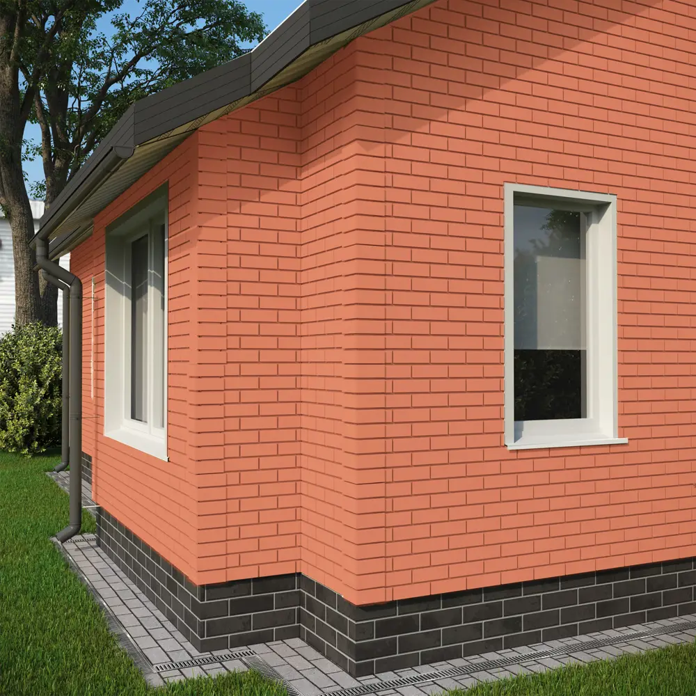 Фасадная панель Grand Line 417x1105 мм мм кирпич коралловый 0.38 м² STLM-2014897 - Вид №2