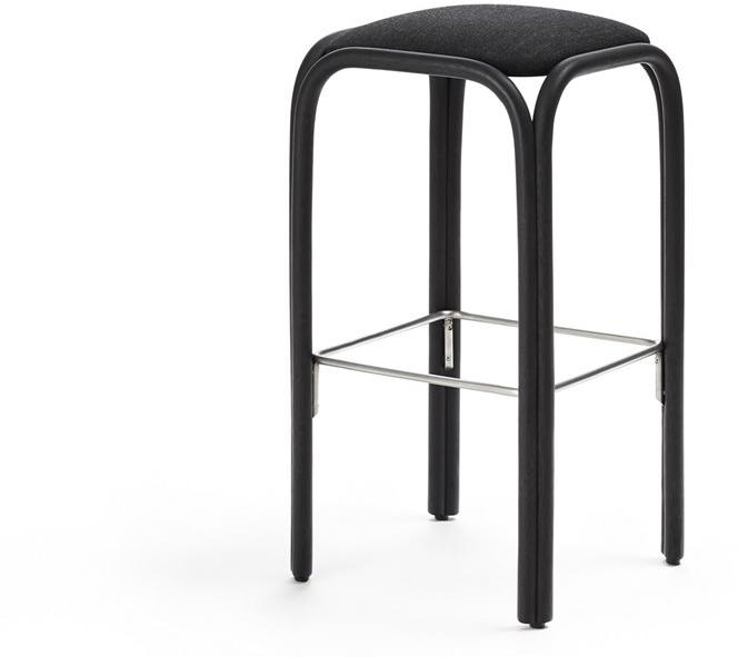 EXPORMIM Высокий табурет из ротанга со встроенной подушкой Fontal T019 u / t018 u - Вид №2