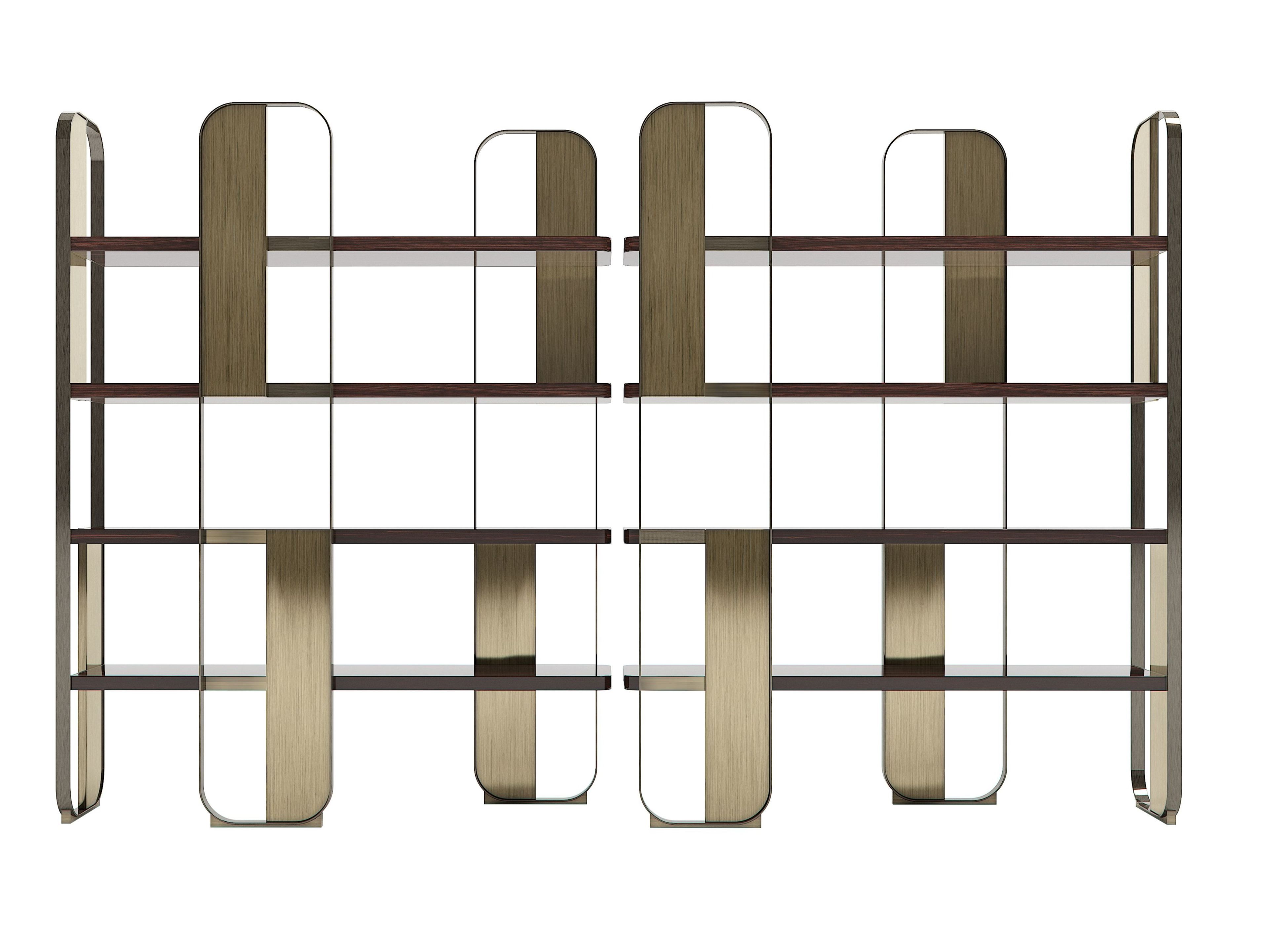 Отдельно стоящий книжный шкаф из стали и дерева Capital Collection Жизель ARCH-00142935 - Вид №4