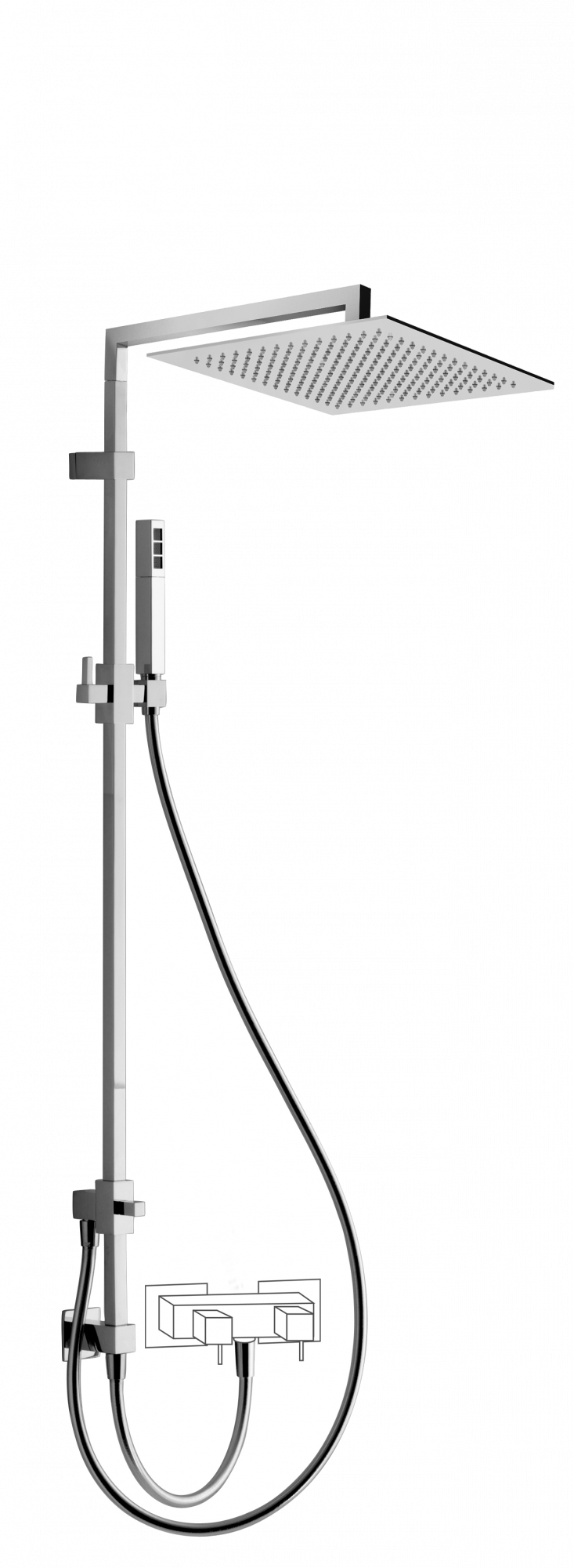 31452/ED-CR CARIMALI Душевая лейка Extreme external, MySlim 