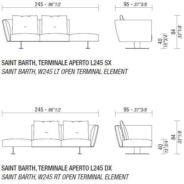ESTEL GROUP Угловой диван со съемным чехлом из ткани Saint barth sun-id-1368043 - Вид №6