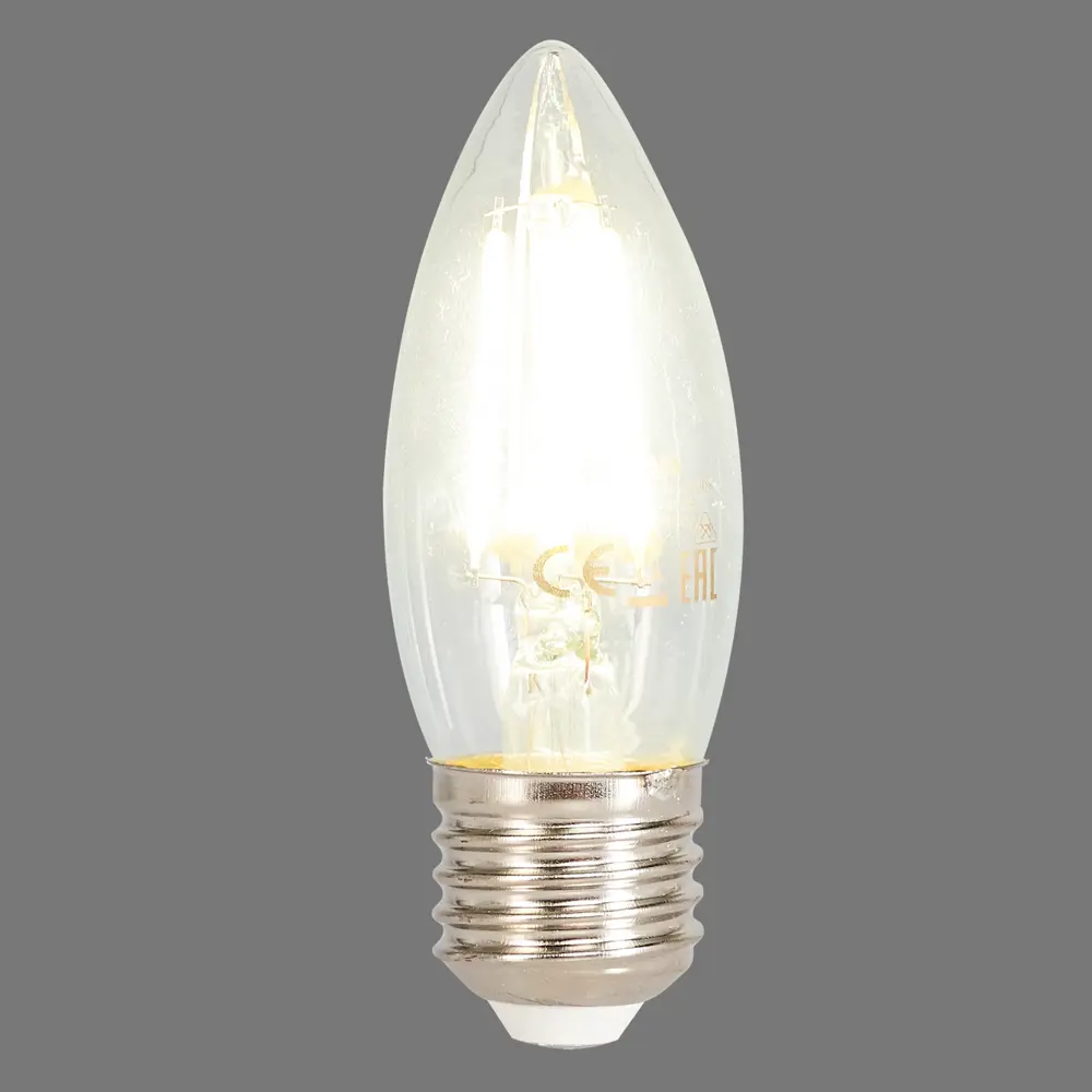 Лампа светодиодная Osram E27 220 В 5 Вт свеча прозрачная 660 лм белый свет 82481268 STLM-2100084  - Вид №2