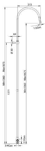 38568400 Держатель верхнего душа Bandini Classic Santreyd - Вид №1