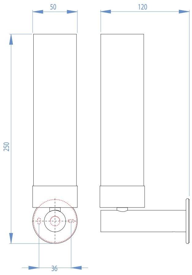 Astro Lighting Настенный светильник из стали и стекла Tube 1021001 - Вид №3