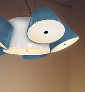 094006 Люстра 5 бело-синяя Marset Tam Tam