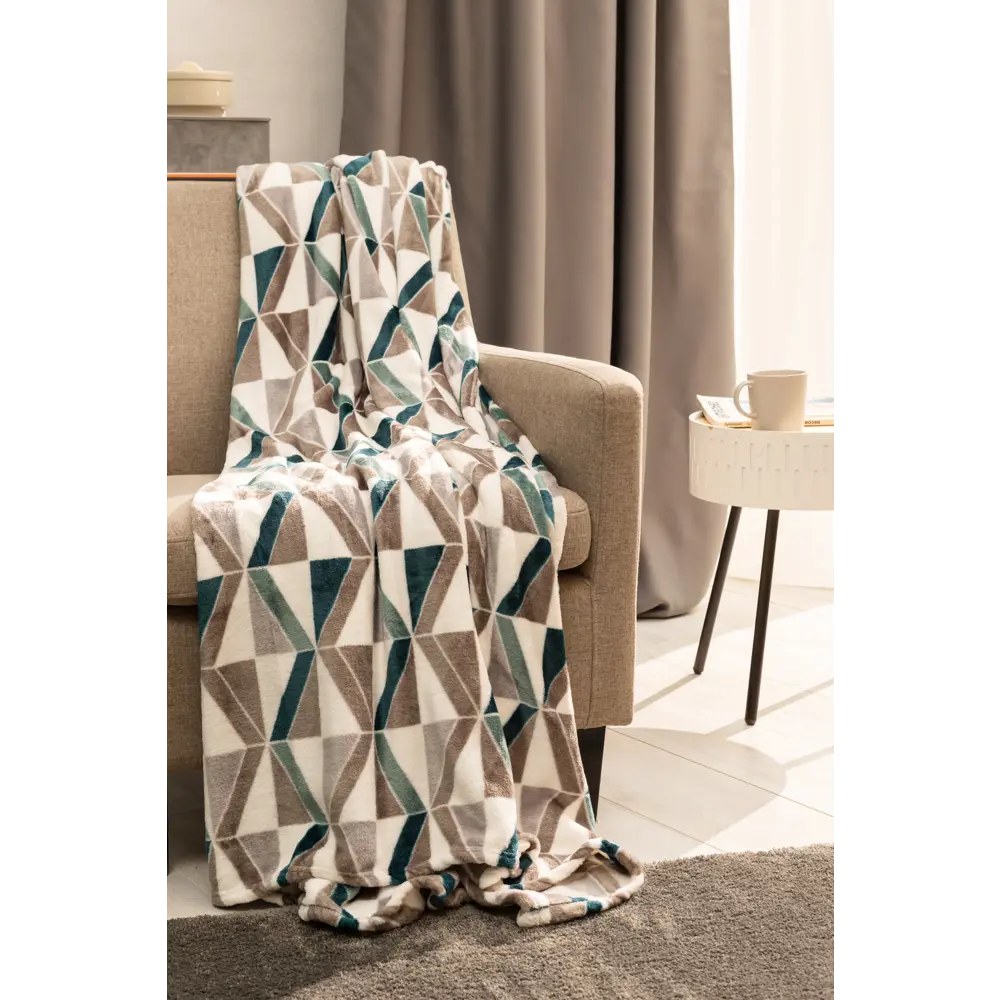 Плед Khartaphu 200x220 см фланель цвет мультиколор Santreyd нет STLM-2154967 - Вид №3