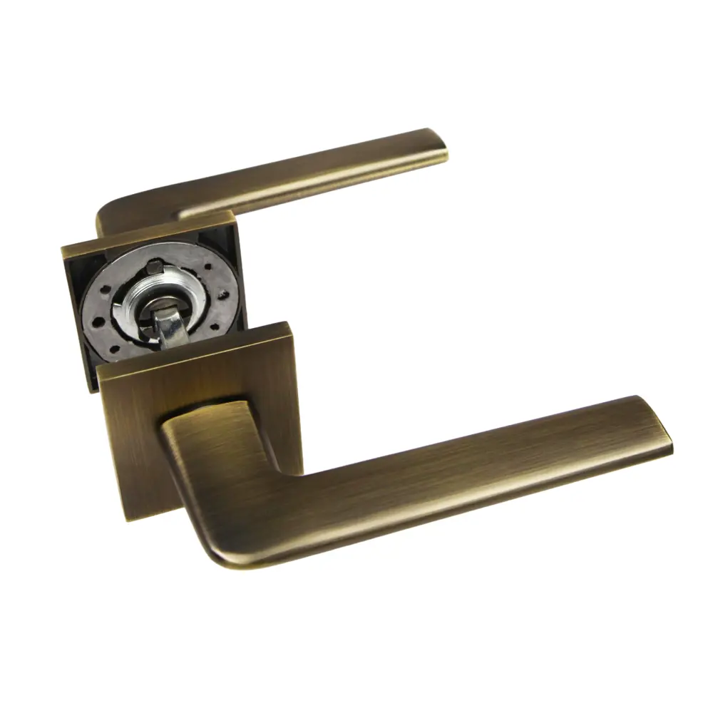 Дверная ручка на розетке KREAFORTA Акация без запирания цвет бронза STLM-2050231