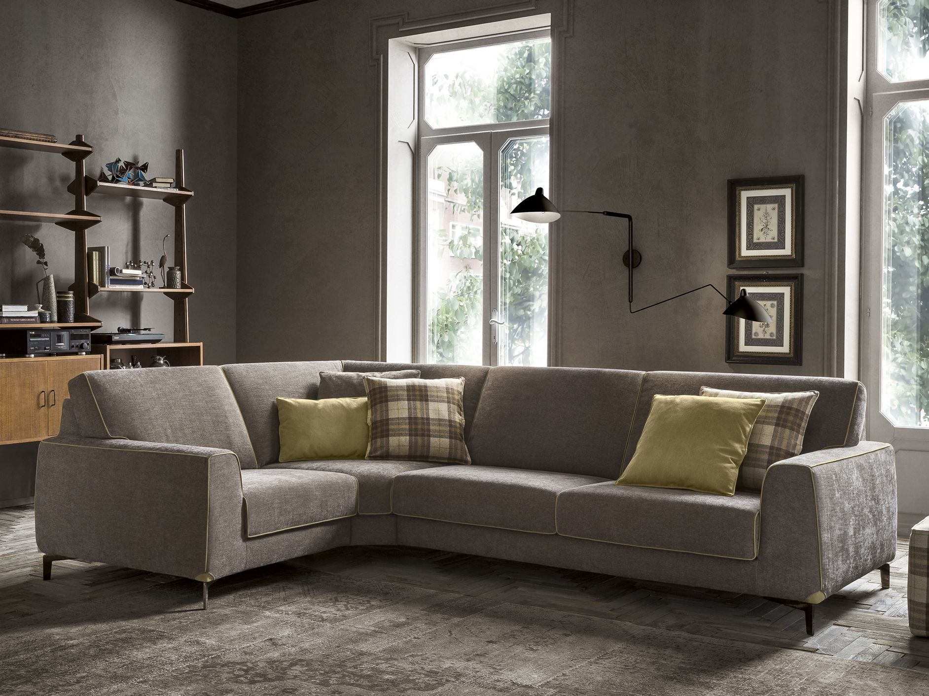 Угловой диван из ткани Felis Softliving ARCH-00139409