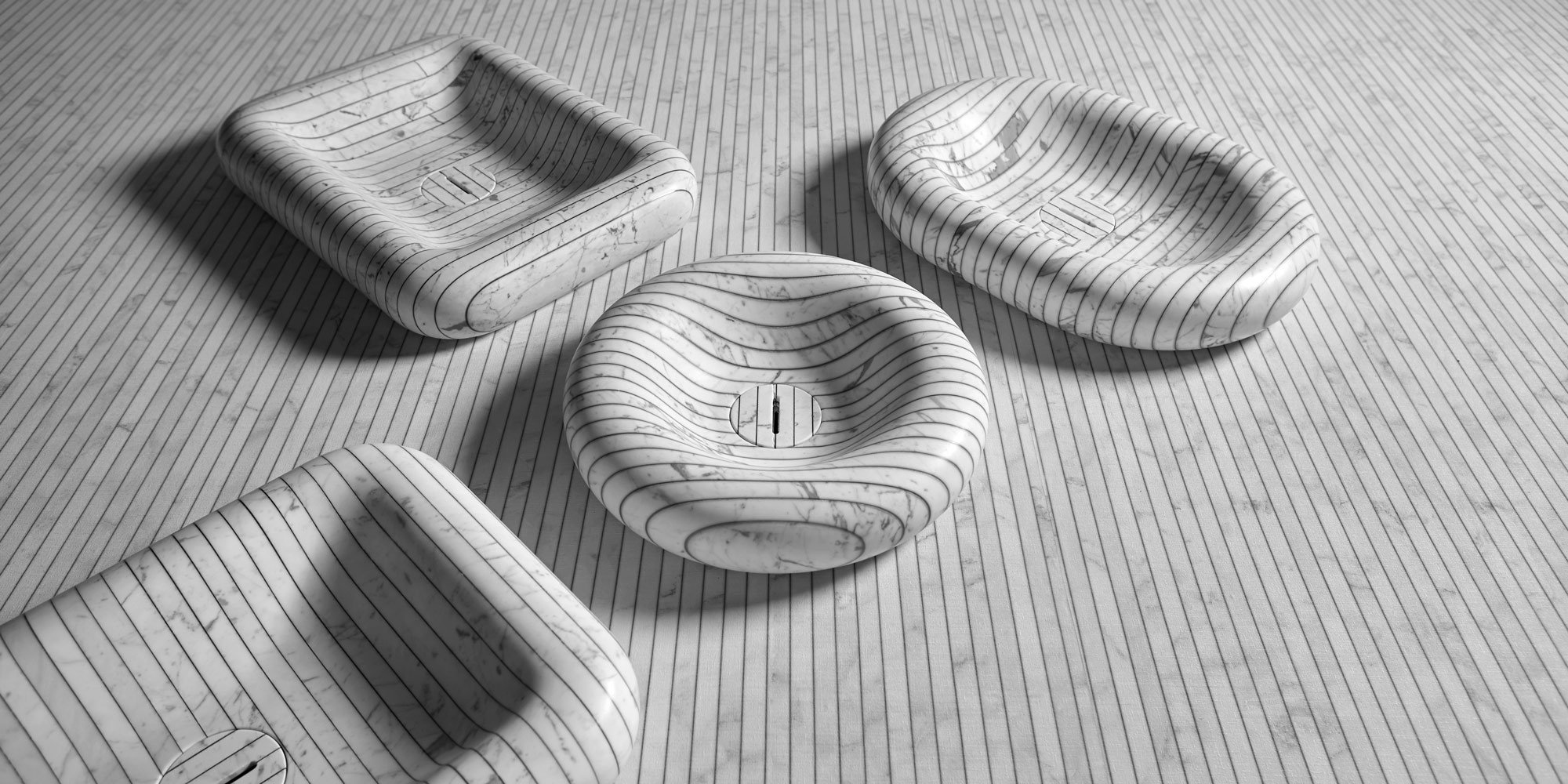 Gessati Накладная раковина на столешницу  прямоугольная Antoniolupi  - Вид №4