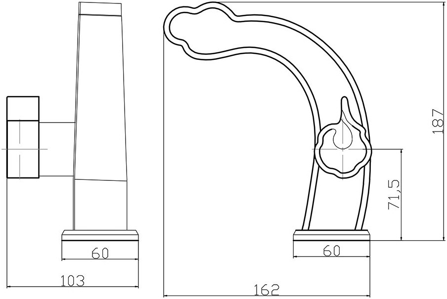 Смеситель ZorG Antic A 10129 BR для раковины, бронза - Вид №1