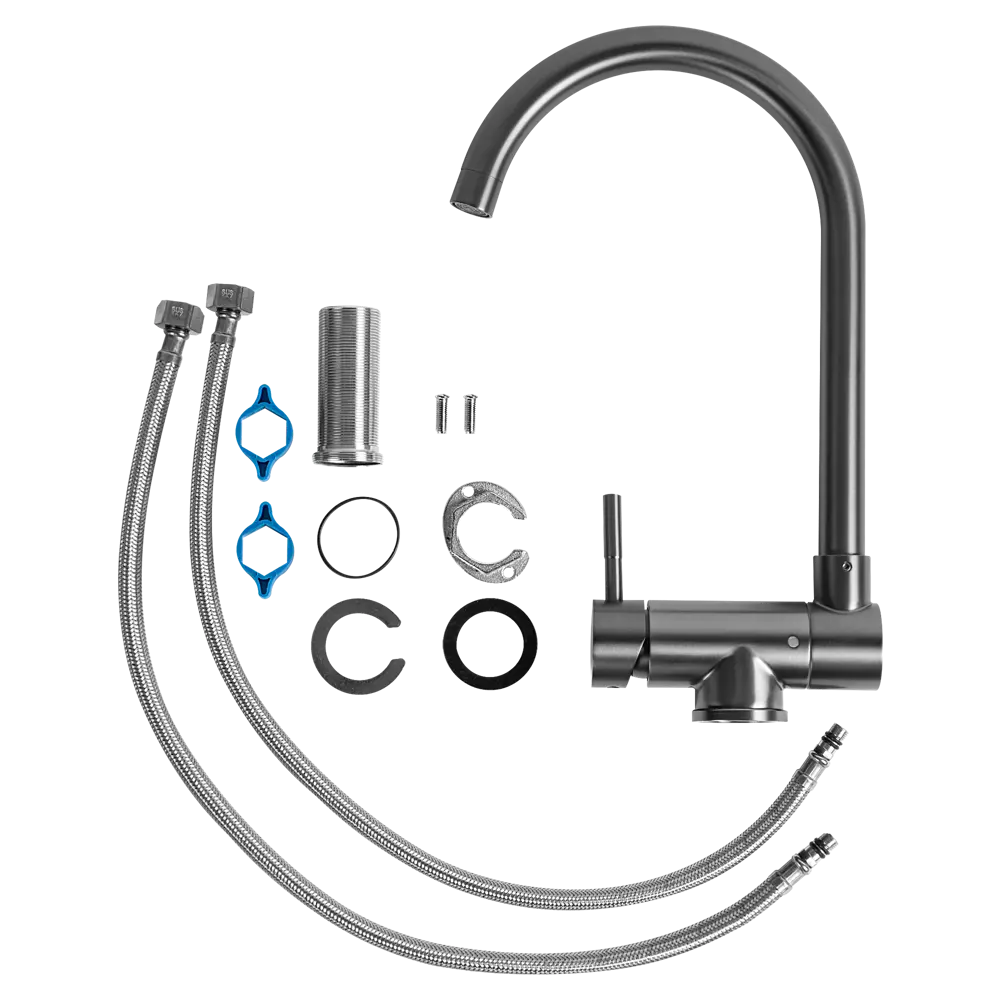 Смеситель для кухни Vidage общая высота 35 см цвет черный STLM-2087663 - Вид №11