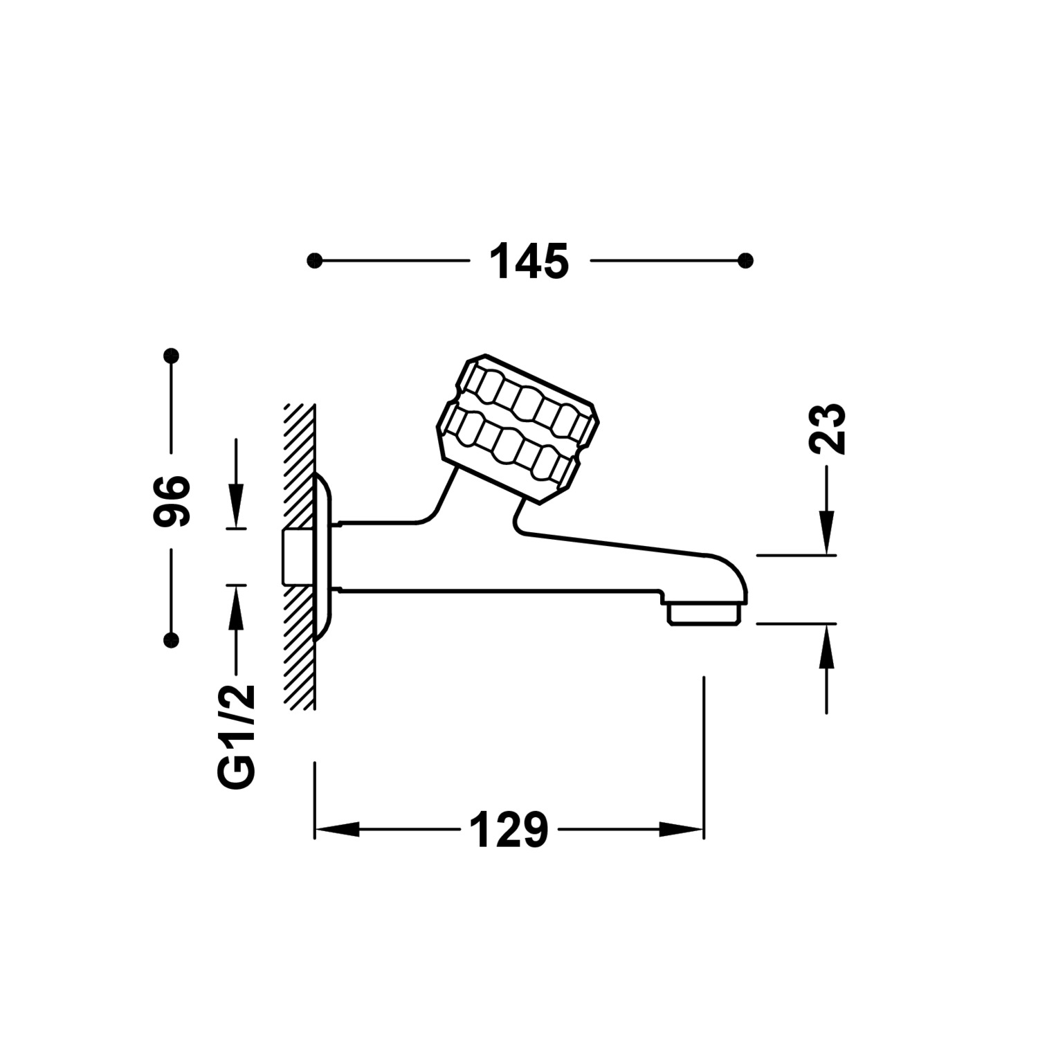 Однорычажный смеситель для раковины MONTCAU с одним отверстием-22352002F TRES - Вид №1