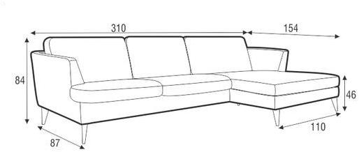 Sits 4-х местный модульный тканевый диван с шезлонгом Timjan sun-id-1498795 - Вид №4