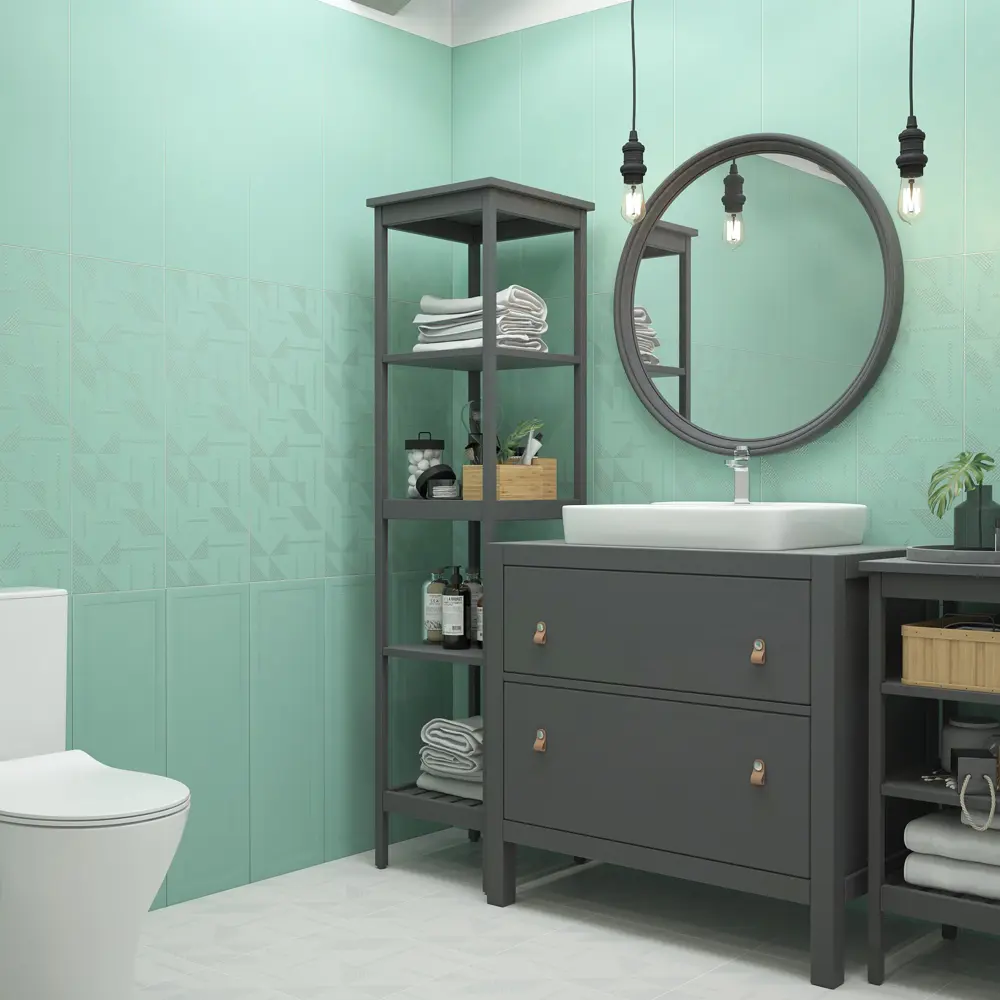 Плитка настенная Керамин Сонет 2С 25x75 см 1.69 м² матовая цвет зеленый STLM-2191028 - Вид №3