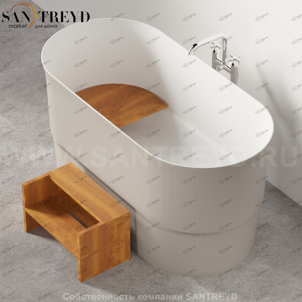 Ванна свободностоящая IMMERSION серая Agape AVAS1981ZL