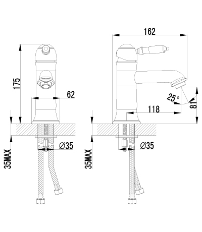 LM4806B Смеситель Villa для раковины LEMARK VILLA - Вид №1
