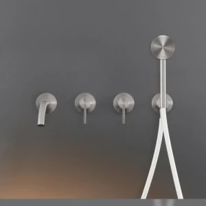 Настенный 2 смесители, установленные для ванной с носиком L. макс. 185 мм и круглые ручной душ диаметром 65 м т  INV58Y CEADESIGN