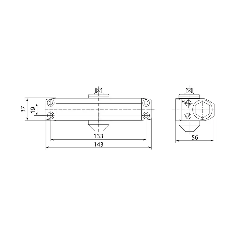 Доводчик дверной ФАБРИКА ЗАМКОВ для плавного закрытия 15-25 кг 82150222 STLM-0020430 - Вид №4