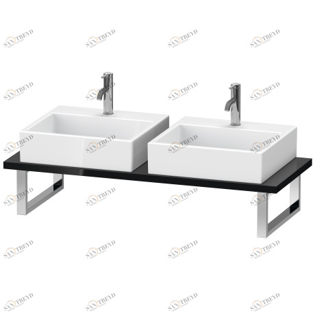 LC107C04040 L-Cube Консоль для накладных раковин и встраиваемых умывальников Черный глянцевый лак Duravit