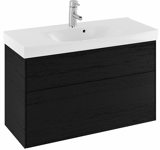 47433 IFO Sense тумба под умывальник с двумя ящиками, W = 600 мм, W1 = 622 мм, мол. - Вид №11