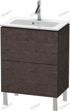 LC667307272 Тумбочка напольная компакт L-Cube #LC6673 620 x 391 мм Дуб брашированный, натуральный шпон Duravit