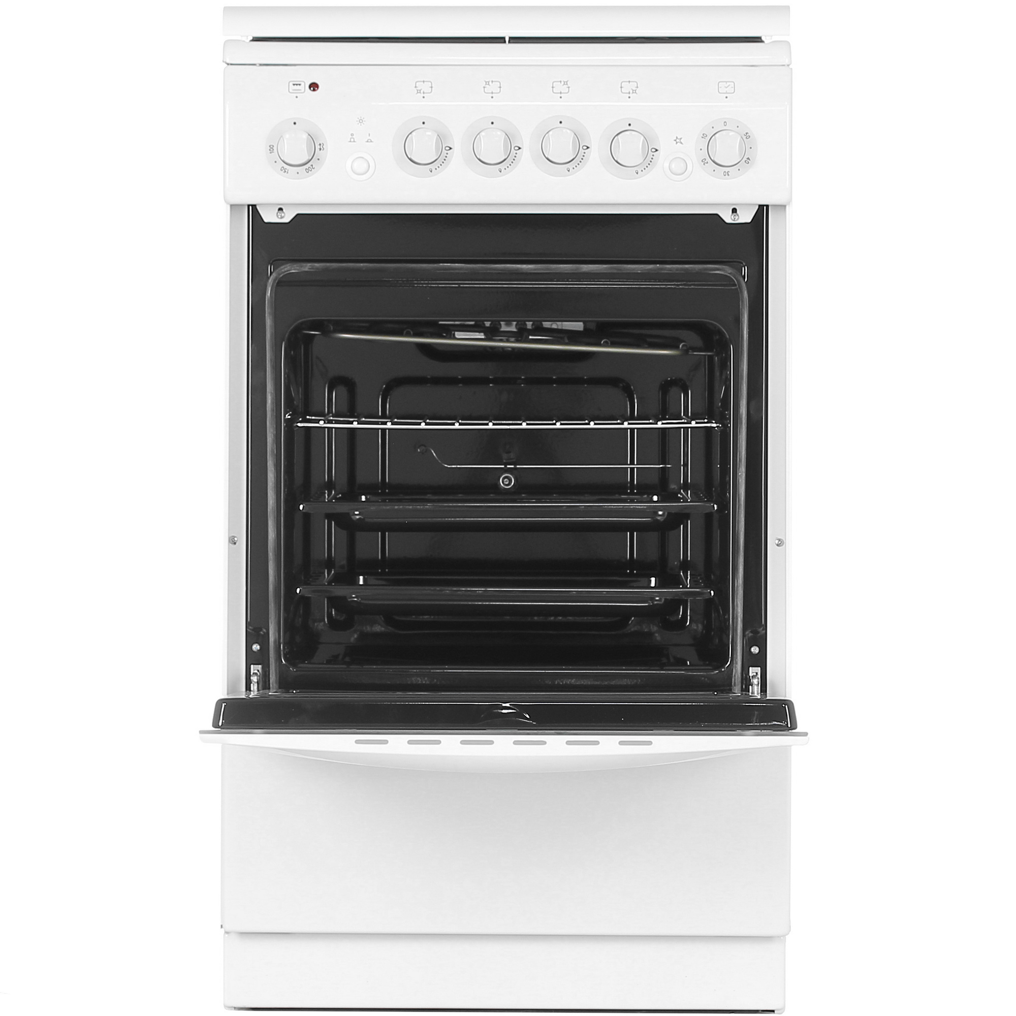 1186042 Комбинированная плита De Luxe 5040.20ГЭ (КР) ЧР белый STDN-0009622 - Вид №6