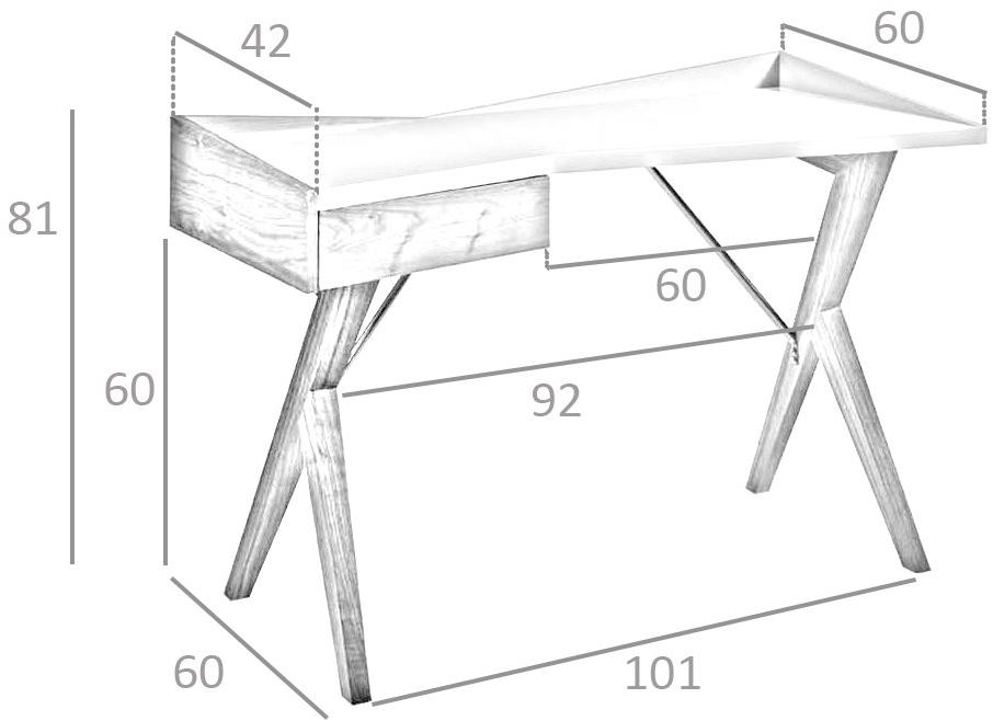 Angel Cerdá Письменный стол из дерева с ящиками Nature life 3018 Angel Cerda - Вид №3