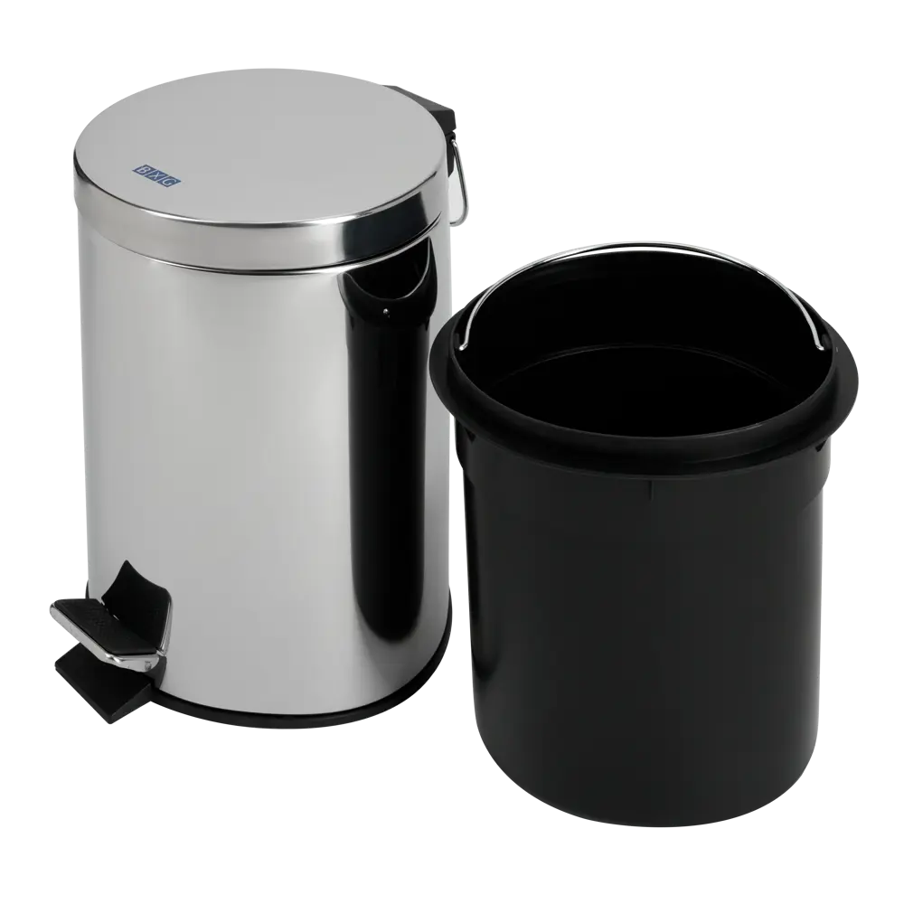 Контейнер для мусора BXG TCR- 5L, 5 л, сталь, цвет глянцевый хром STLM-2184263 - Вид №2