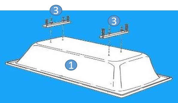 B156467 Металлические ножки для монтажа прямоугольной ванны, комплект Ideal Standard SIRIUS - Вид №4
