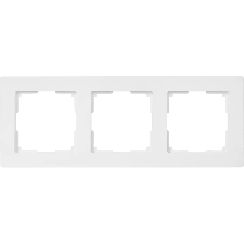 Рамка Werkel Stark для трех розеток и выключателей — белая элегантность 82125379 STLM-0019708