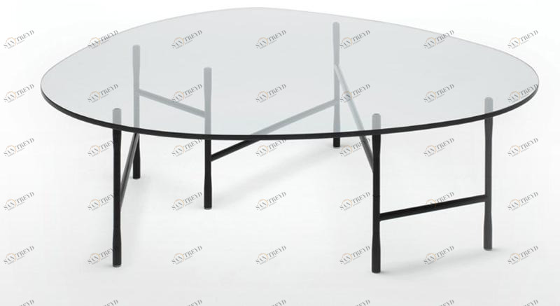 Living Divani Круглый стеклянный журнальный столик Hinge sun-id-1444159